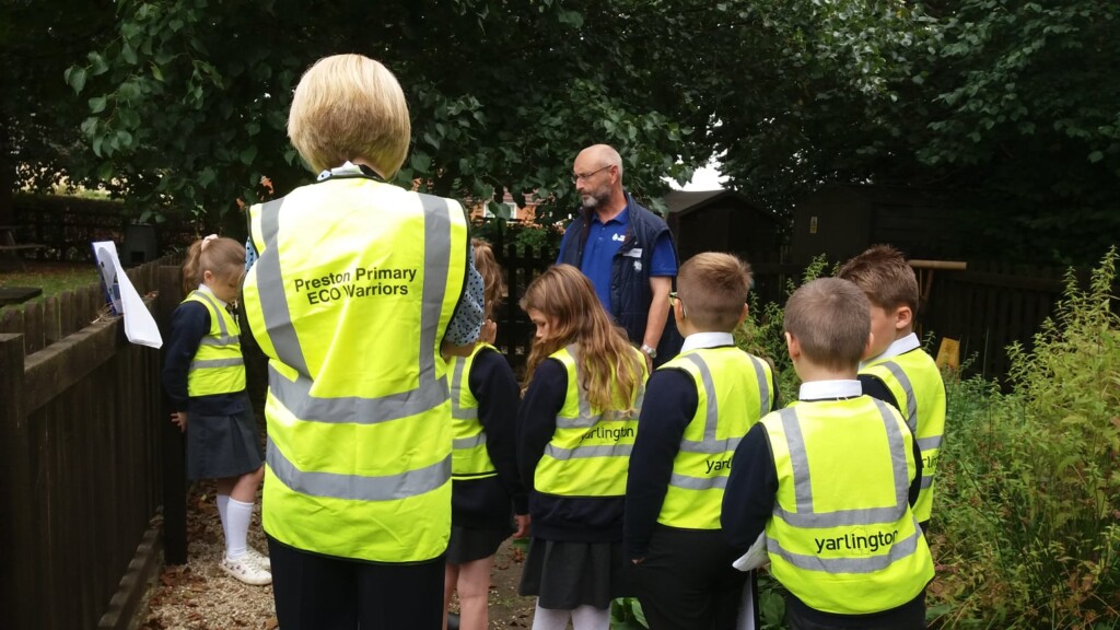YRCT Chair, Lorne Thomson with pupils from Preston Primary Eco Club