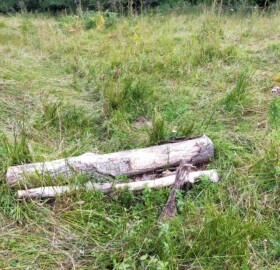 Flow path barrier installed at Lyons Gate Farm as part of natural flood management implementations