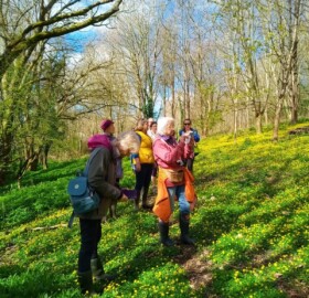 Group photo at Sutton Bingham Reservoir on a wildlife walk