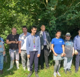 YRCT Team & Volunteers at Oak Tree Park Pond for the InBloom Judging 2023