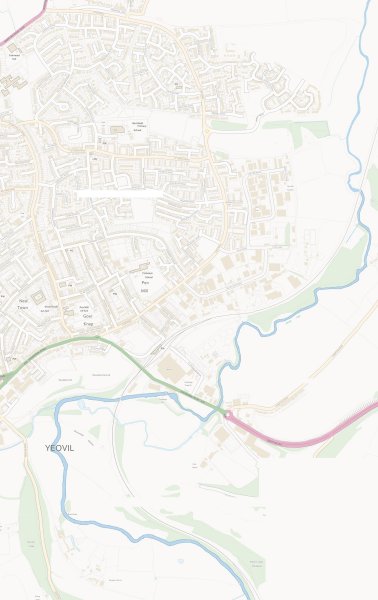 Map of the river yeo